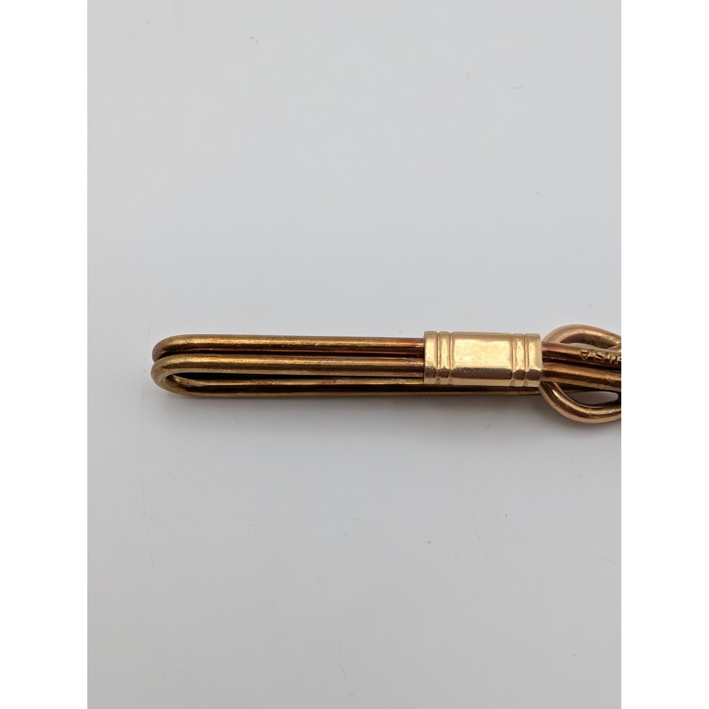 Vintage Krementz Gold Tone Money Clip Tie Bar Love Knot Design Signed USA 2.5" - Picture 5 of 9